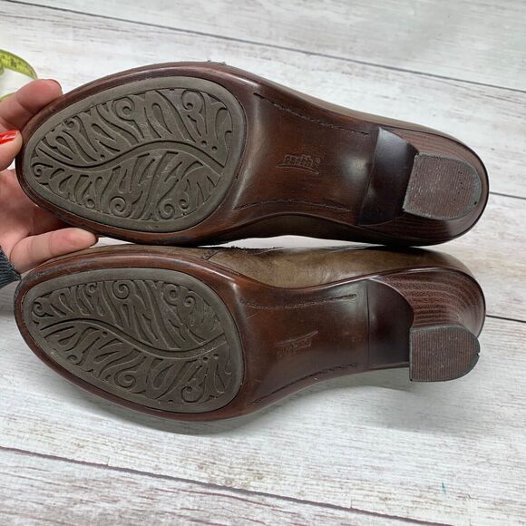 Earth Brown Pleated Leather Daytripper Bark Comfort Slip On Pumps Size 7.5B - Picture 4 of 14